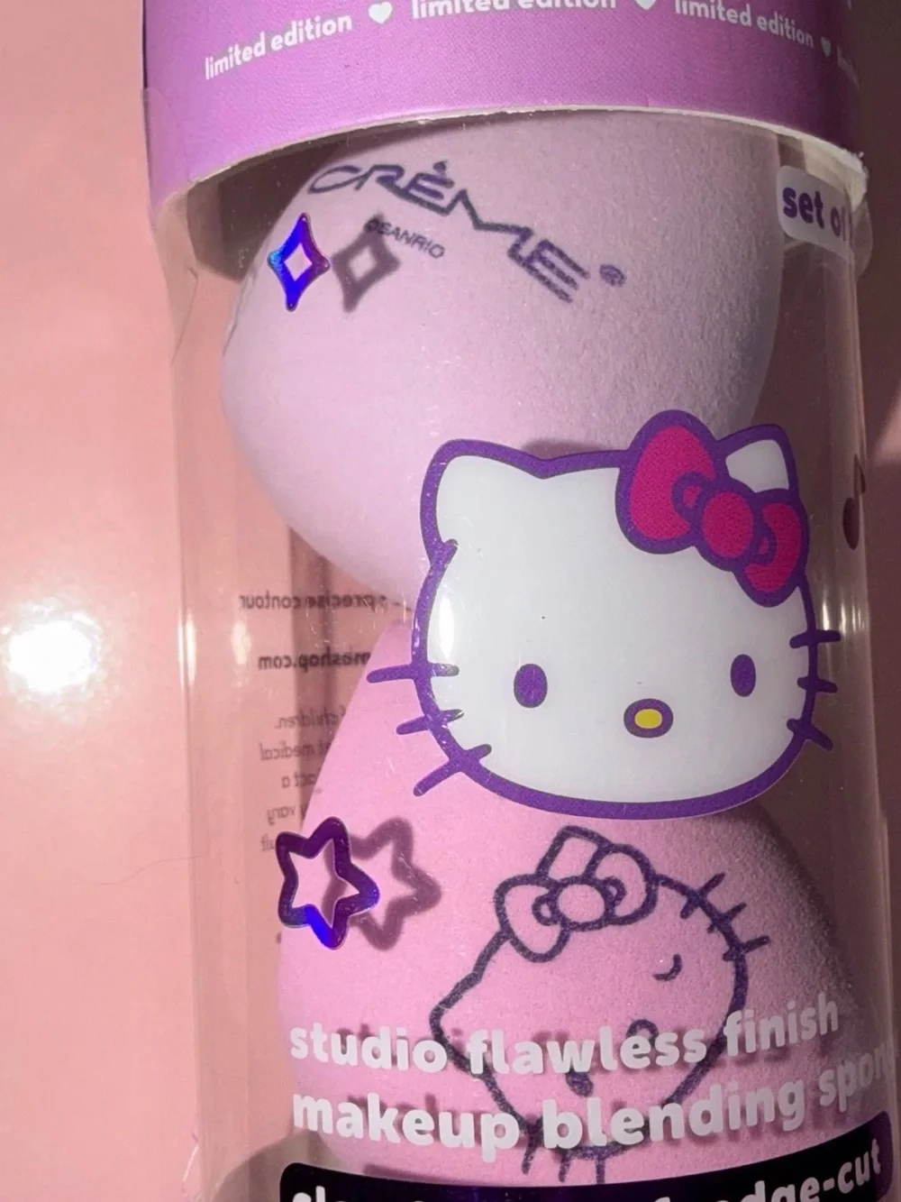 Hello Kitty Pink Makeup Blending Sponge Set
